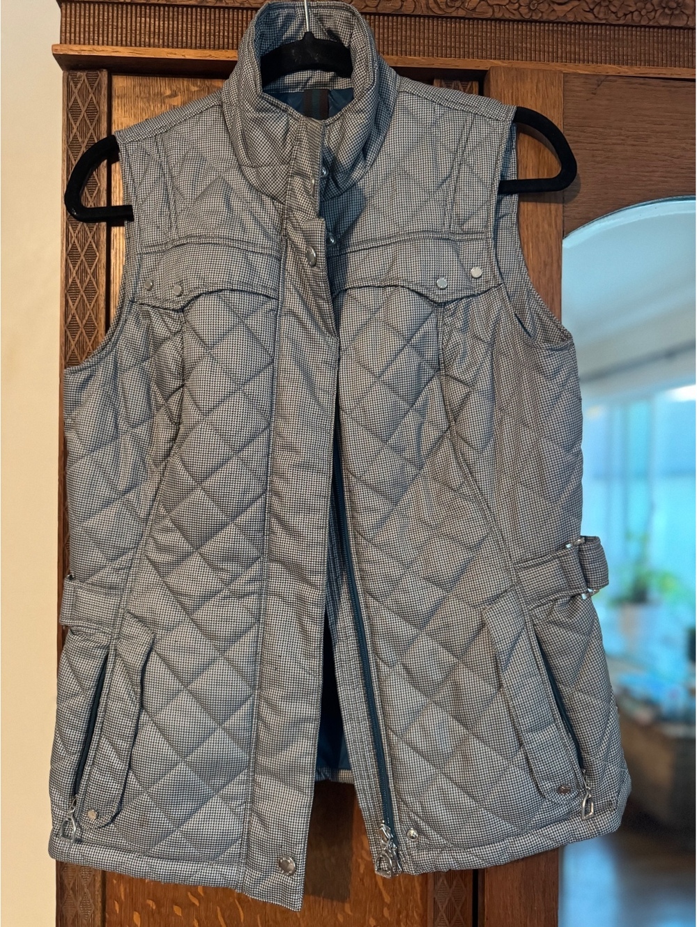 Ariat Quilted Houndstooth Equestrian Vest Size Small S/P